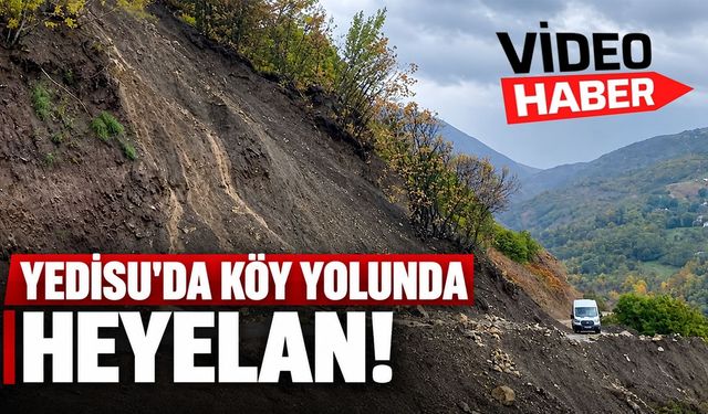 Yedisu'da Köy Yolunda Heyelan!
