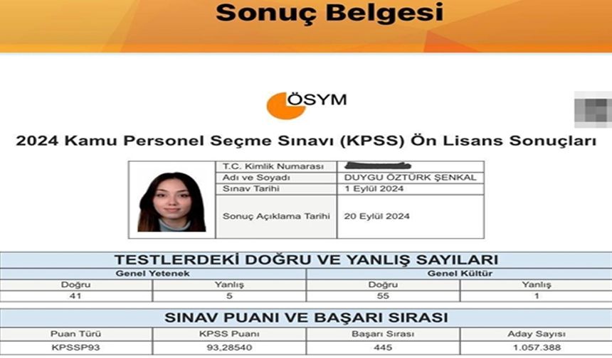 Evde Çalıştı... KPSS'den 93.2 Puan Aldı!