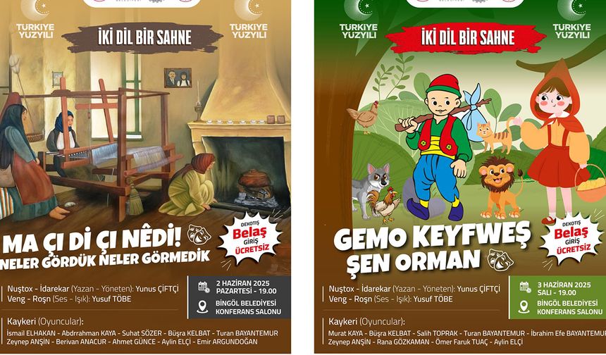 Bingöl'de Zazaca Tiyatro Eğitimi Alan Çocuklar Sahneye Çıkıyor