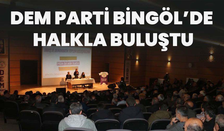 DEM Parti Bingöl’de Halkla Buluştu