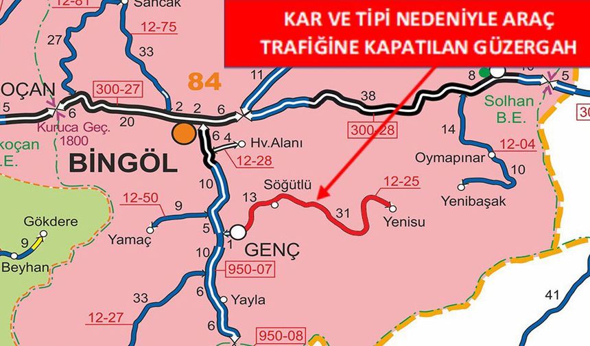 Genç Yenisu Yolu Ulaşıma Kapandı!