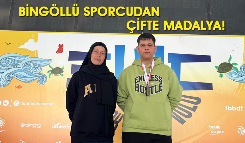 Bingöllü Sporcudan Çifte Madalya!