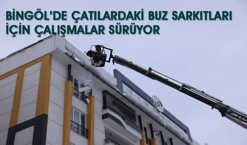Bingöl’de Buz Sarkıtlarıyla Mücadele