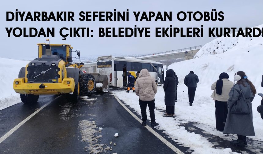 Bingöl’de Kara Saplanan Yolcu Otobüsü Kurtarıldı