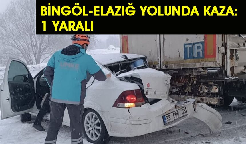Bingöl Elazığ Yolunda Kaza: 1 Yaralı