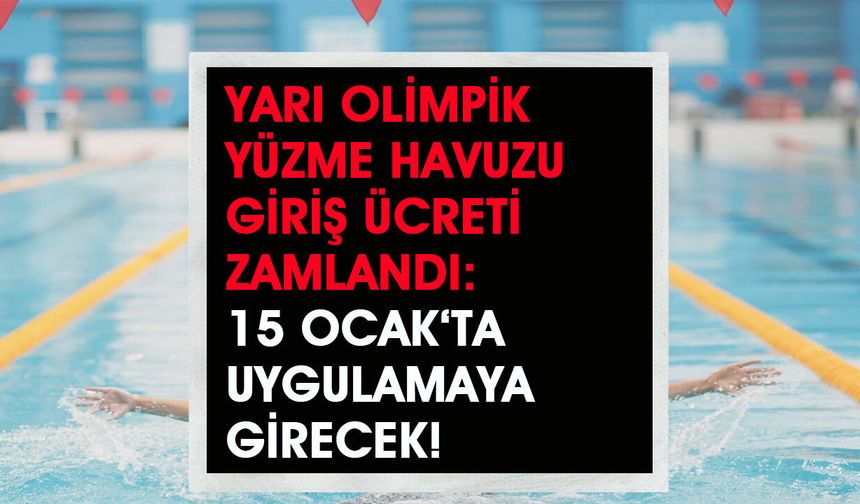 Bingöl’de Yarı Olimpik Havuz Ücretlerine Zam!