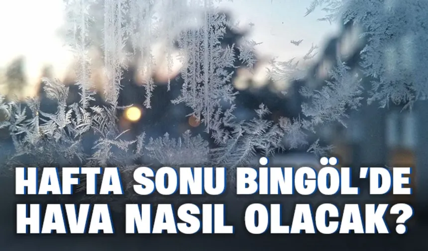 Bingöl Hafta Sonu Hava Durumu Raporu