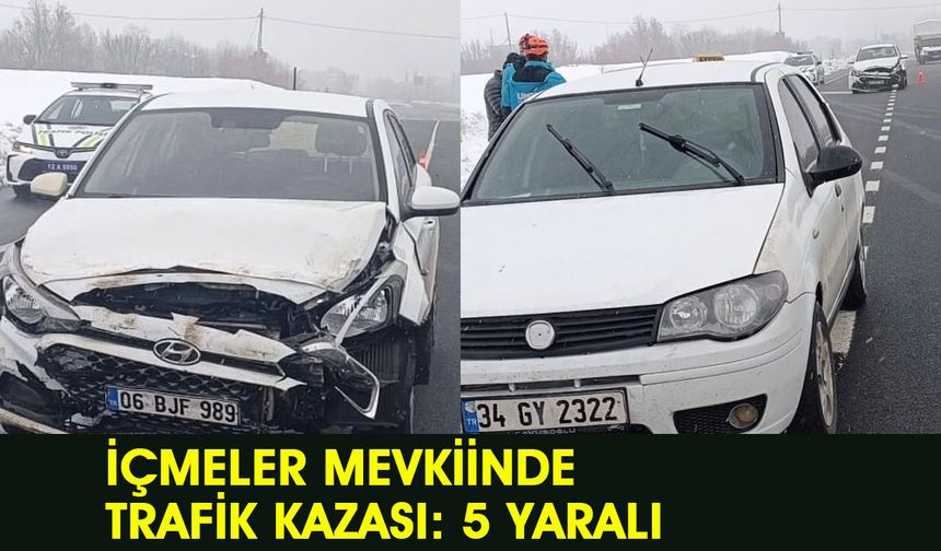 İçmeler Mevkiinde 2 Otomobil Çarpıştı: 5 Yaralı
