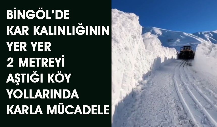 Bingöl’de Kar Kalınlığı 2 Metreyi Aştı: Ekipler Aralıksız Çalışıyor