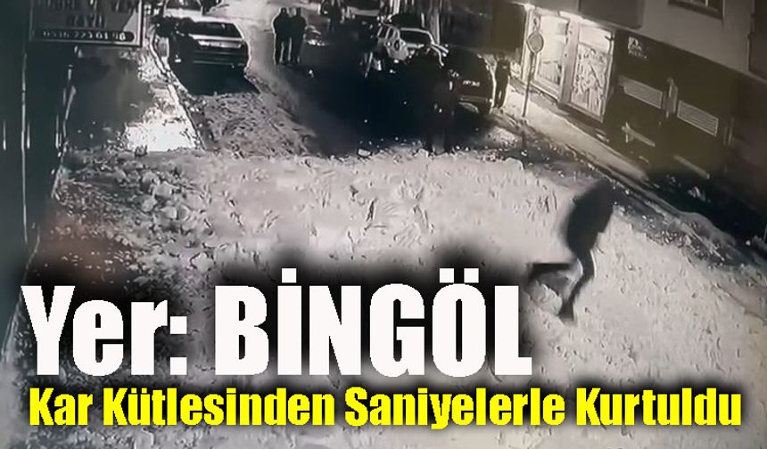 Kar Kütlesinden Saniyelerle Kurtuldu