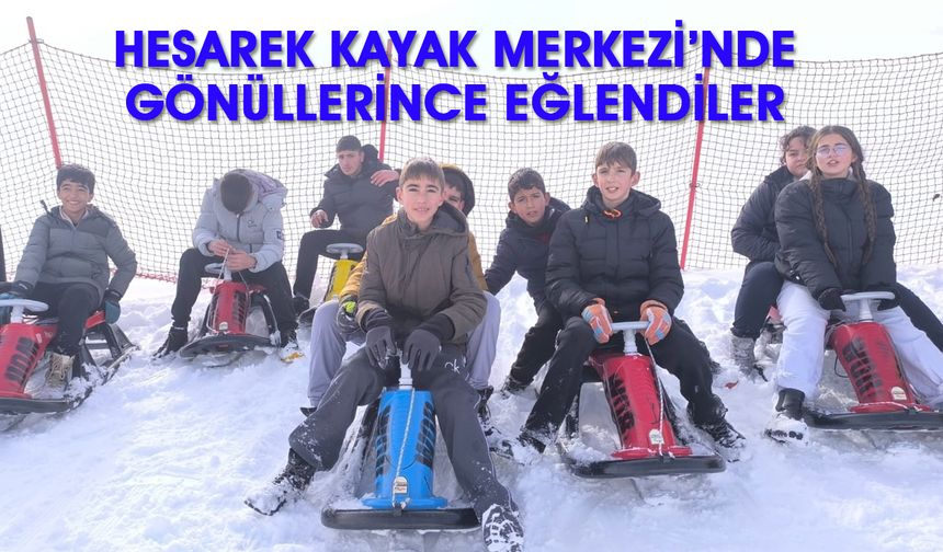 Kiğı’daki Öğrenciler Hesarek Kayak Merkezi’nde