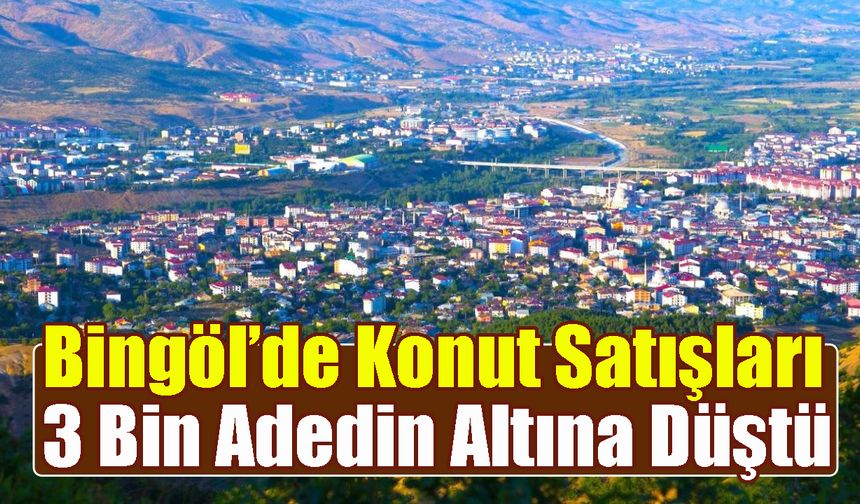 Bingöl’de Konut Satışları 3 Bin Adedin Altına Düştü
