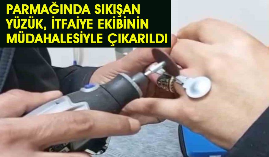 Bingöl'de Parmağına Yüzük Sıkışan Vatandaşın İmdadına İtfaiye Ekibi Yetişti