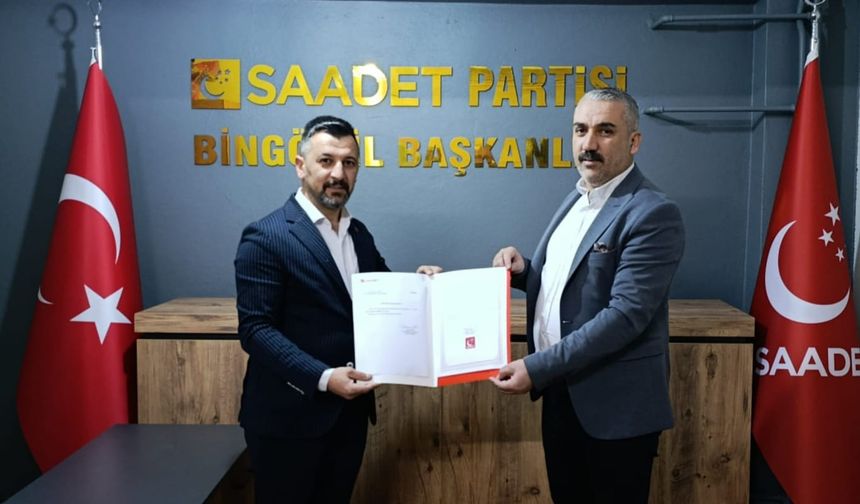 Saadet Partisi Bingöl Merkez İlçe Başkanı Özcan Gezer Oldu