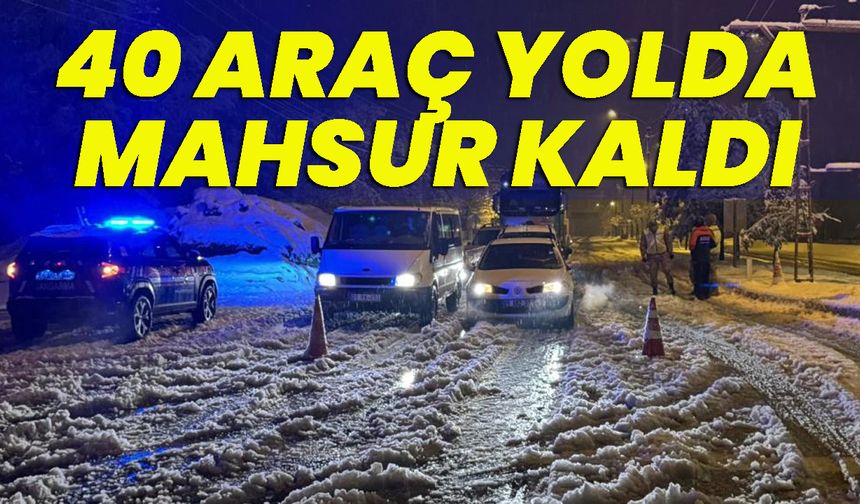 Bingöl Karayolunda 40 Araç Mahsur Kaldı