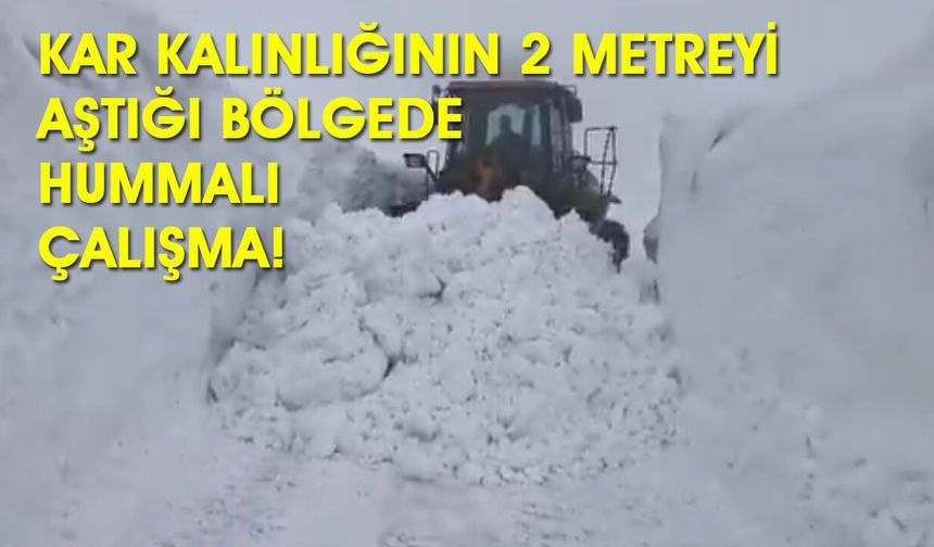 Bingöl'de Kar Kalınlığının 2 Metreyi Aştığı Bölgede Karla Mücadele