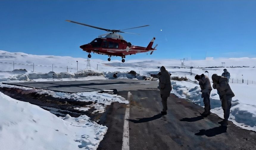 Ambulans Gidemeyince, Helikopter Gitti