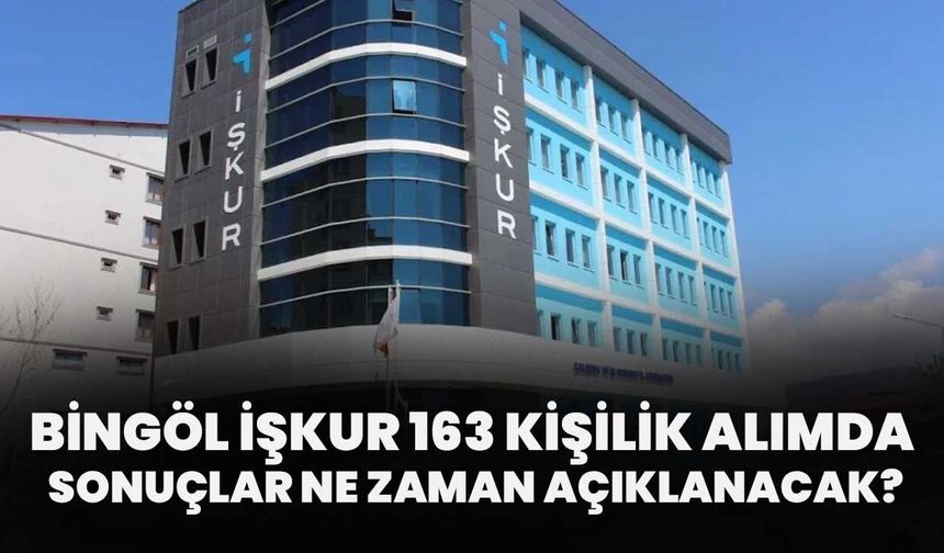 Bingöl İŞKUR 163 Kişilik Alımda Sonuçlar Ne Zaman Açıklanacak?