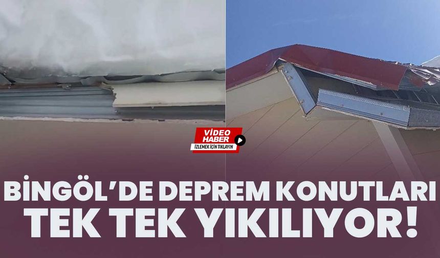Bingöl’de Deprem Konutları Tek Tek Yıkılıyor!