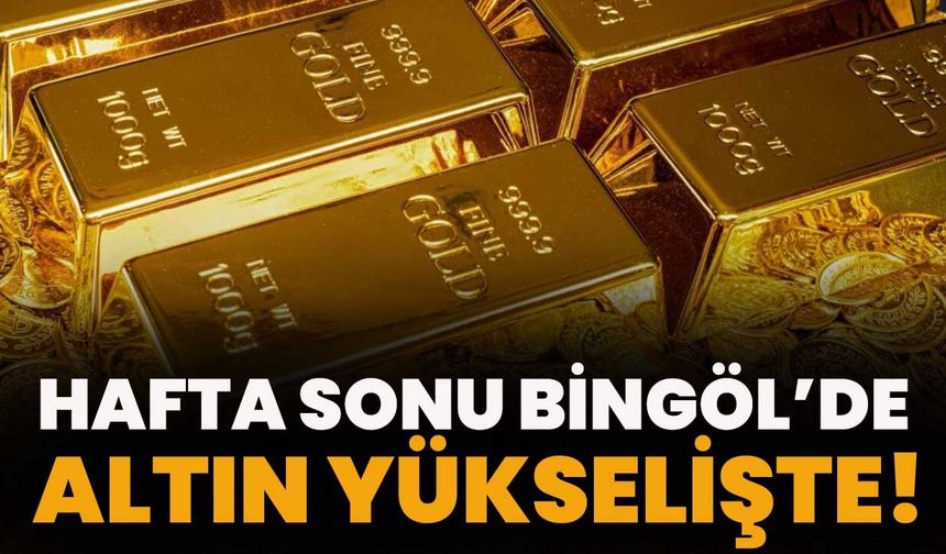 Hafta Sonu Bingöl’de Altın Yükselişte!