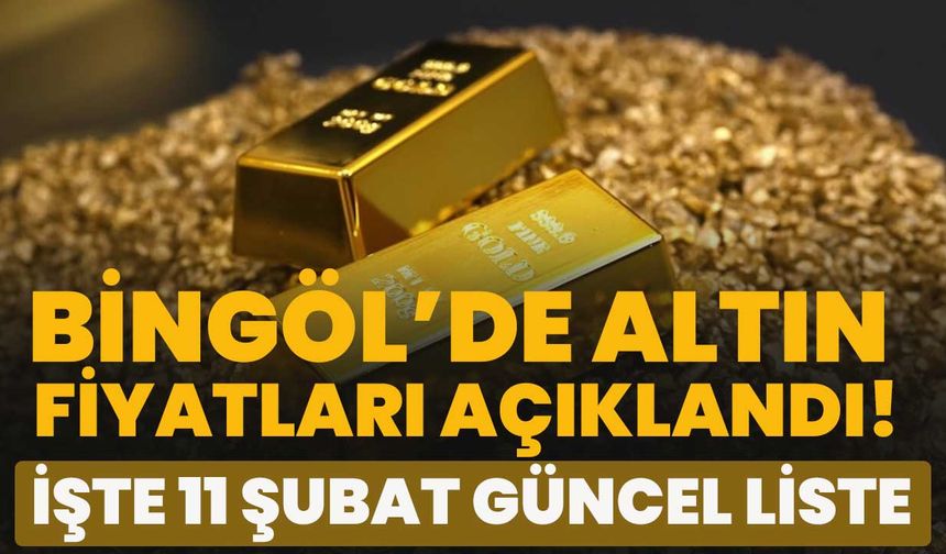 Bingöl’de Altın Fiyatları Açıklandı! İşte 11 Şubat Güncel Liste!