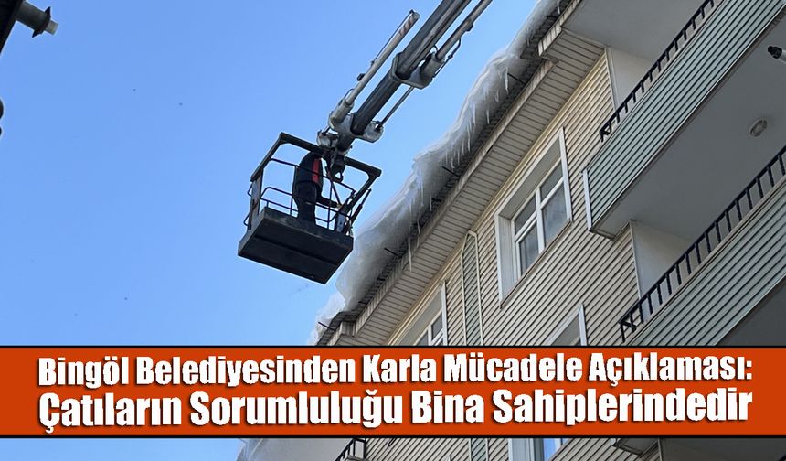 Bingöl Belediyesinden Karla Mücadele Açıklaması: Çatıların Sorumluluğu Bina Sahiplerindedir