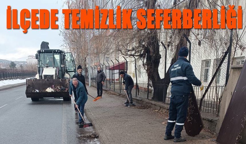 Genç’te Karların Erimesiyle Temizlik Çalışmalarına Başlandı