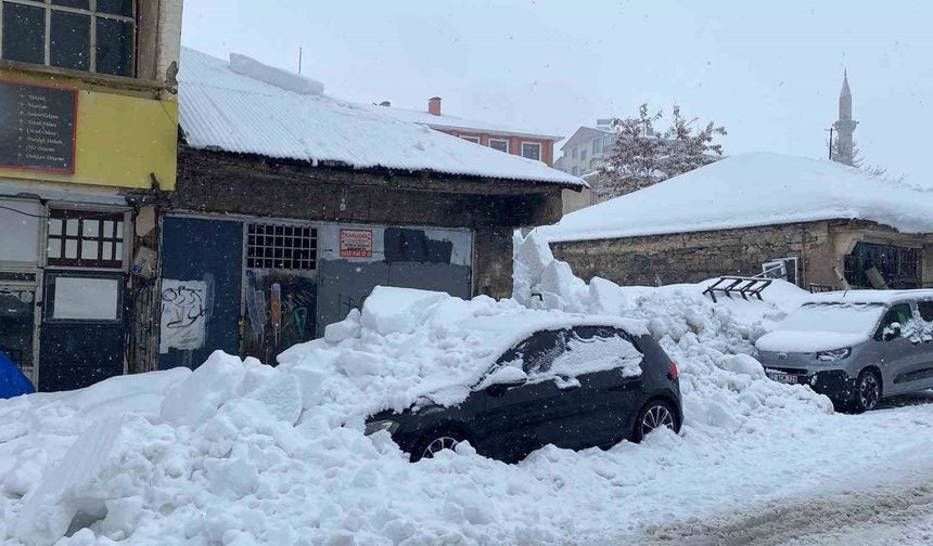 Bingöl'de Çatıdan Düşen Kar Kütlesi Park Halindeki Otomobilde Maddi Hasara Yolaçtı