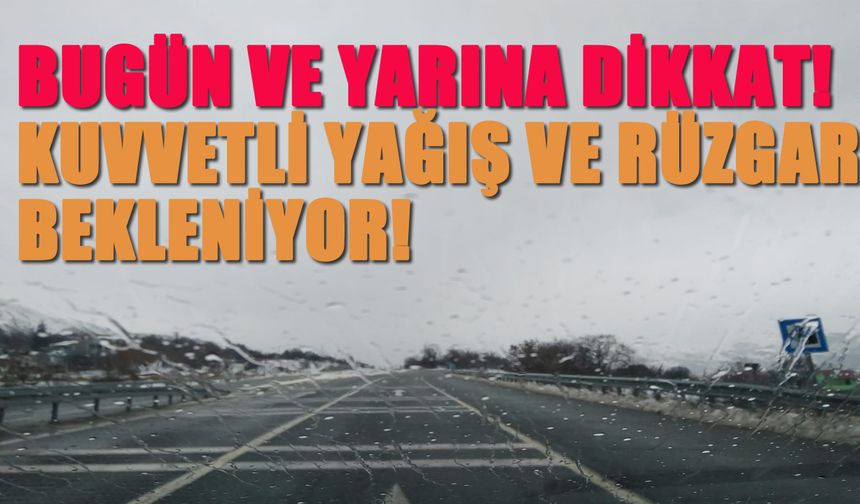 Bingöl için Meteorolojik Uyarı: Kuvvetli Yağış ve Rüzgâr Etkili Olacak