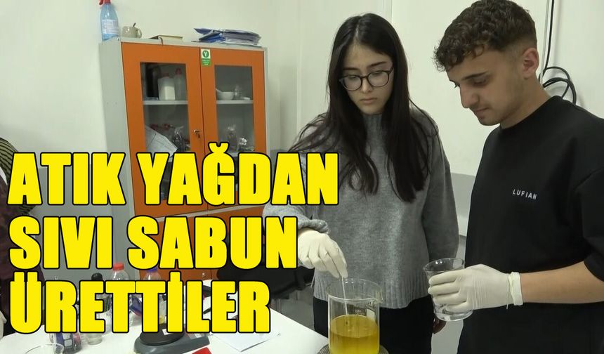 Bingöl'de Üretim Üssü Okul: Atık Yağı Sıvı Sabuna Dönüştürüyorlar