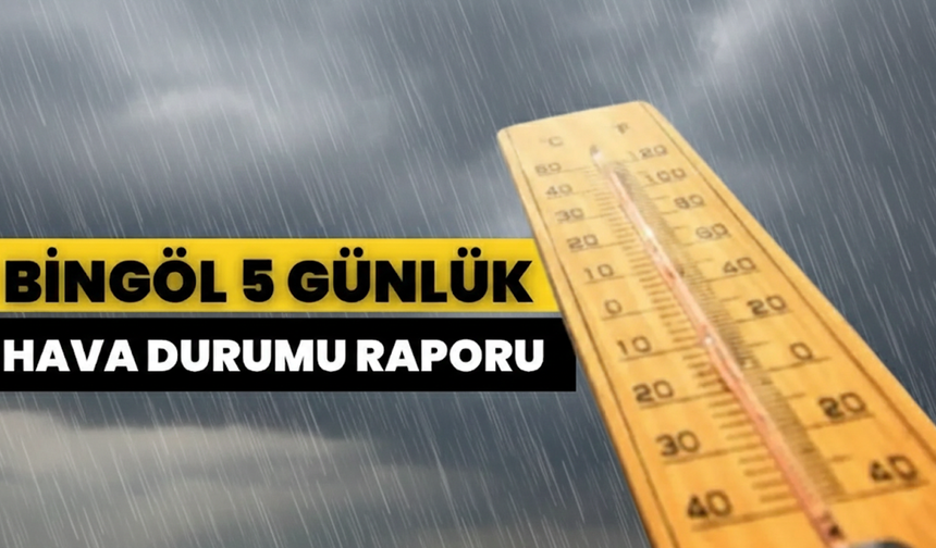 Bingöl 5 Günlük Hava Durumu Raporu