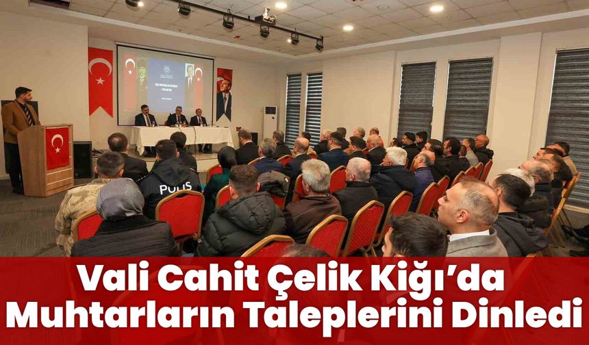 Vali Cahit Çelik Kiğı’da Muhtarların Taleplerini Dinledi