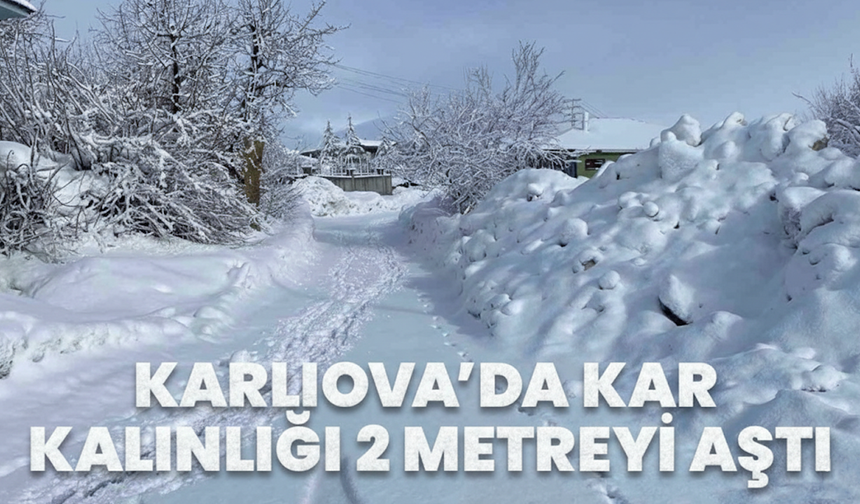 Karlıova’da Kar Kalınlığı 2 Metreyi Aştı