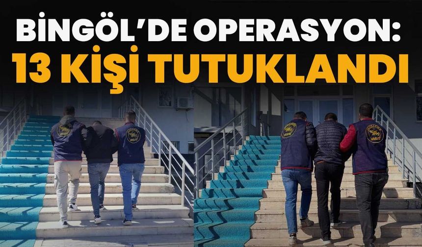 Bingöl’de Operasyon: 13 Kişi Tutuklandı