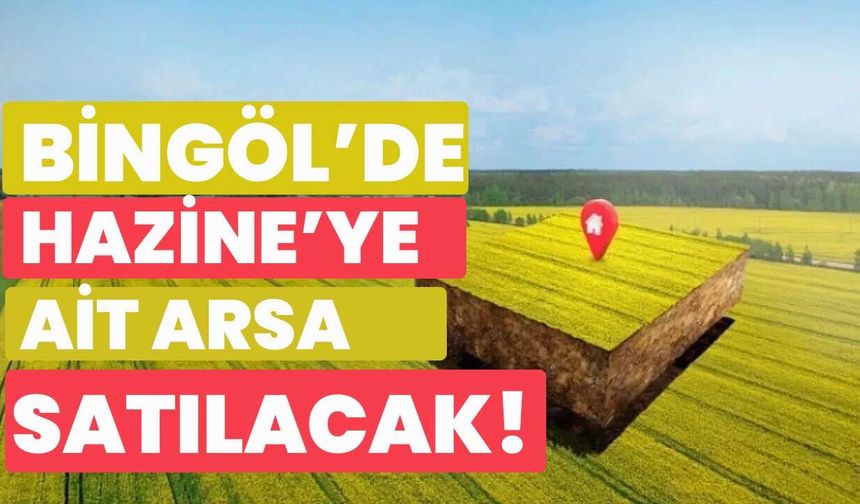 Bingöl’de Hazine’ye Ait Arsa Satılacak!