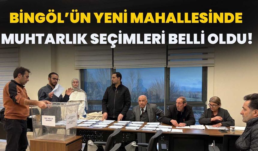 Bingöl’ün Yeni Mahallesinde Muhtarlık Seçimleri Belli Oldu!