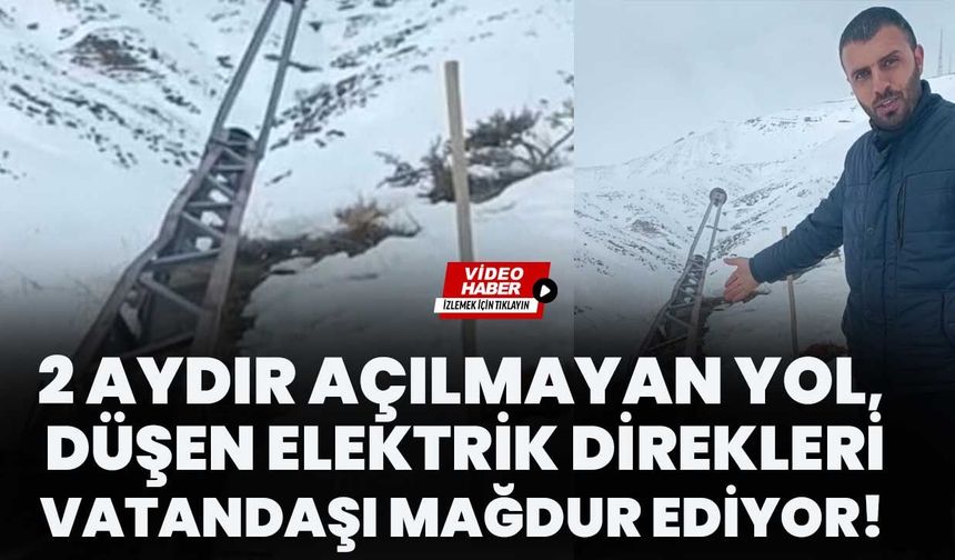 2 Aydır Açılmayan Yol, Düşen Elektrik Direkleri Mağdur Ediyor!