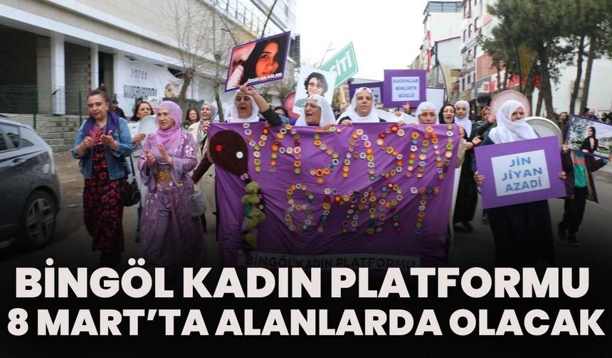 Bingöl Kadın Platformu 8 Mart’ta Alanlarda Olacak