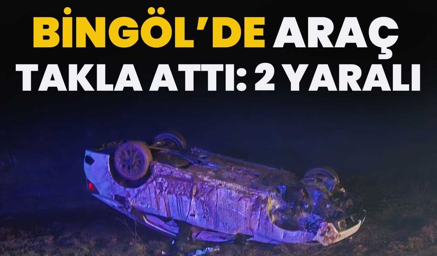 Bingöl’de Araç Takla Attı: 2 Yaralı