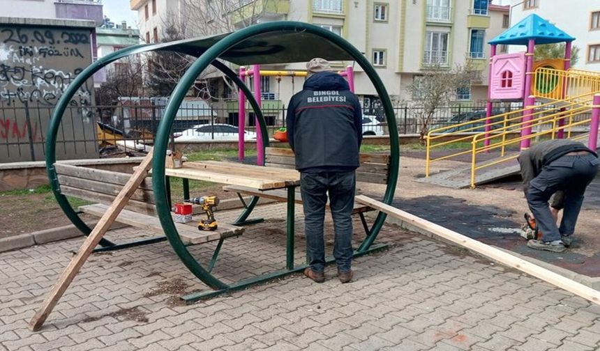 Bingöl’de Parklarda Düzenleme Çalışmaları Başlatıldı