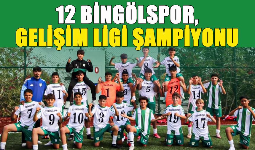 12 Bingölspor U14 Takımı 'Şampiyon' Oldu