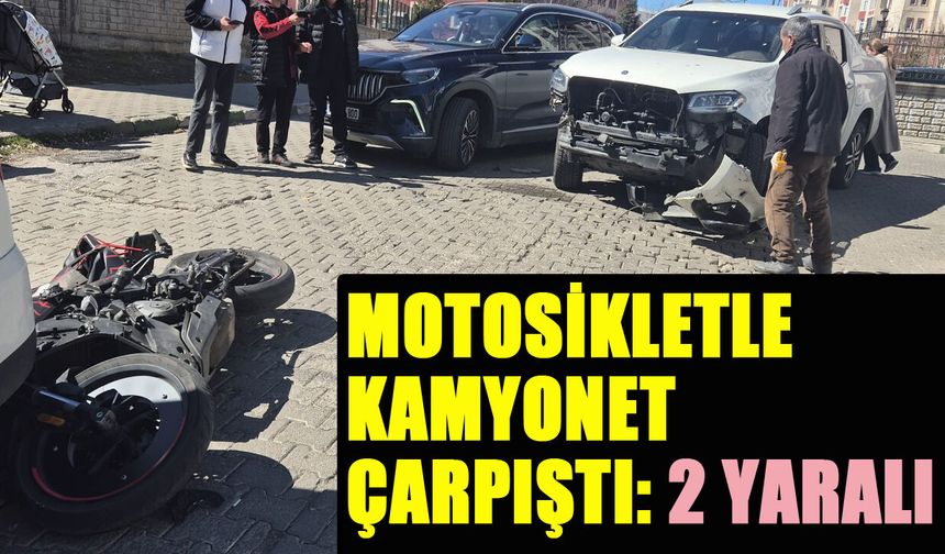 Bingöl’de Kamyonetle Motosiklet Çarpıştı: 2 Yaralı
