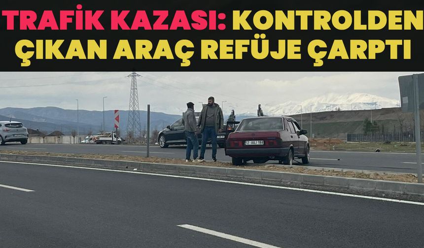 Bingöl'de Trafik Kazası: Refüje Çarpan Otomobilde Hasar Oluştu
