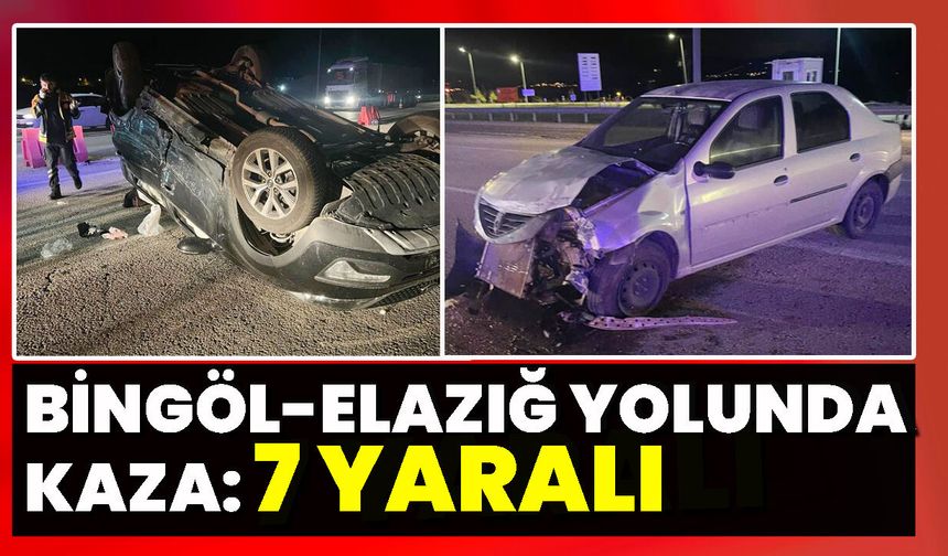 Bingöl-Elazığ Yolunda Kaza: 7 Yaralı