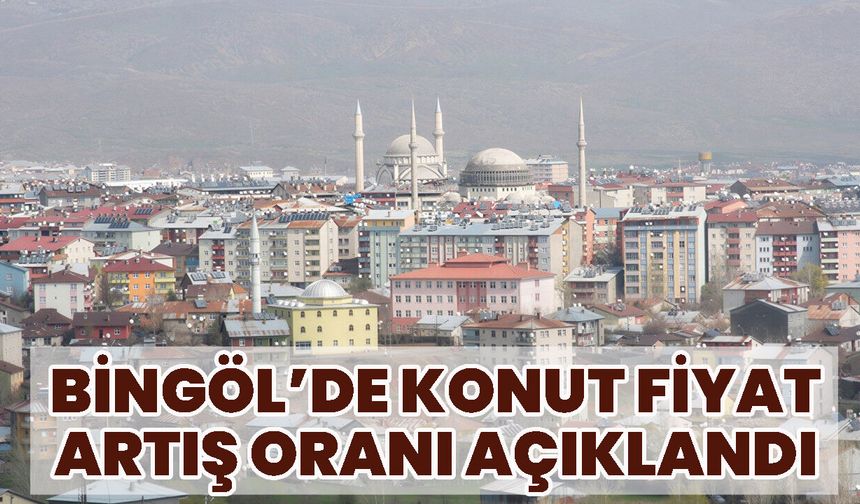 Bingöl’de Konut Fiyatı Artış Oranı Açıklandı