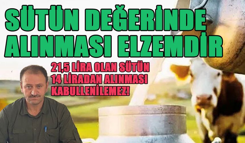 Üreticiden 14 Liradan Süt Alımı Kabullenilemez