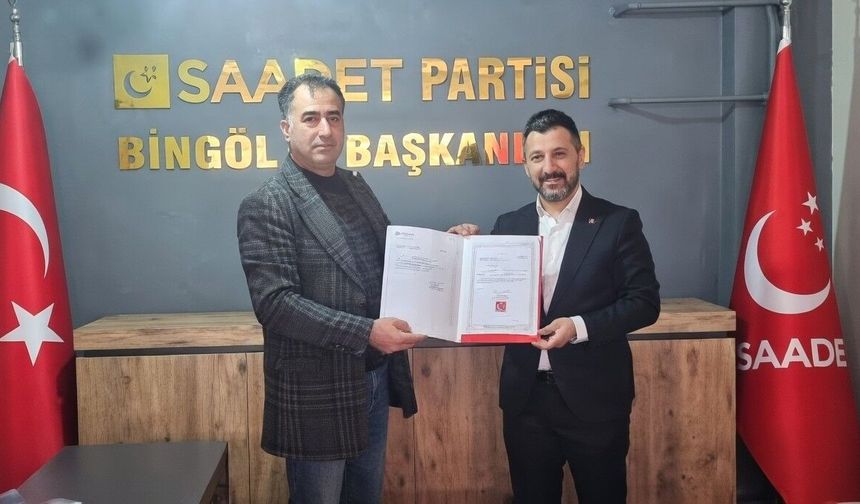 Saadet Partisi Genç İlçesinde Görev Değişimine Gitti