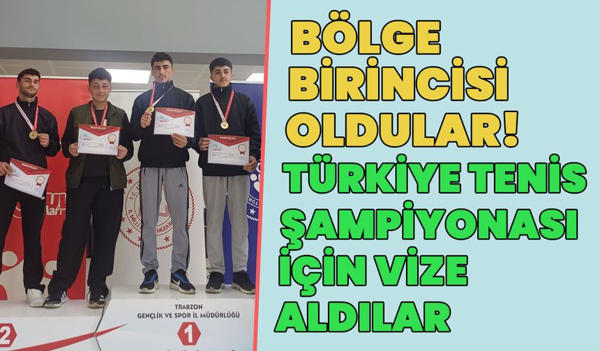 Bingöl Tenis Takımı 'Bölge Birincisi' Oldu