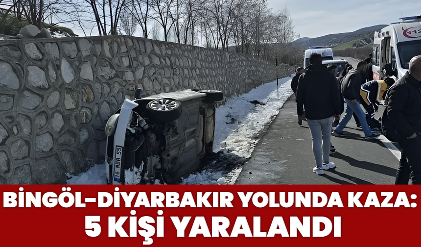 Bingöl-Diyarbakır Yolunda Kaza: 5 Yaralı