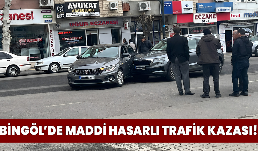 Bingöl’de Maddi Hasarlı Trafik Kazası!